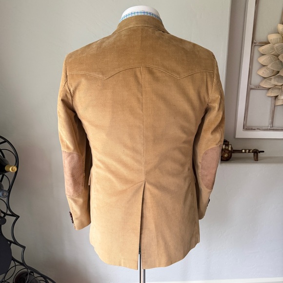 Farah Texas  Jacket Men's Tan Corduroy Western Blazer Size 36R - Picture 3 of 13